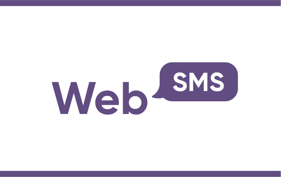 Web SMS logo with border