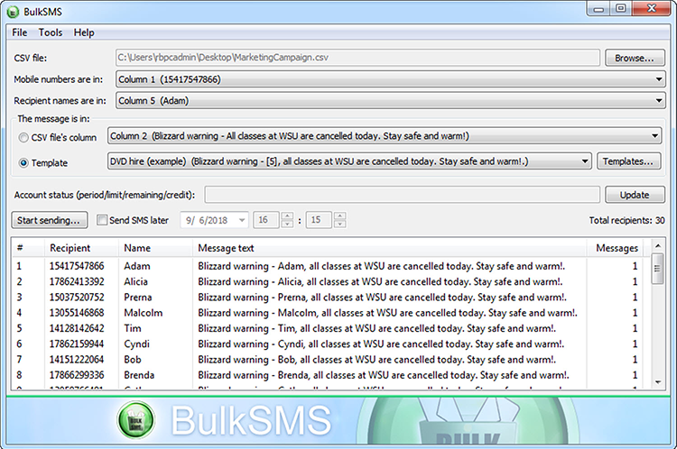 BulkSMS Text Messenger, Send SMS messages to individuals or large contact  groups quickly and efficiently using our desktop software. Watch this video  to see what our Text, By BulkSMS.com