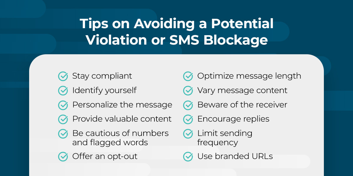 Tips to Avoid SMS Blockage and Violation