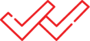 Red double Check Icon