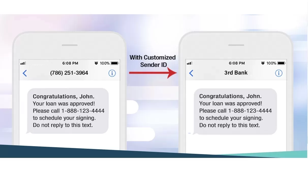 Customized Sender ID SMS Example