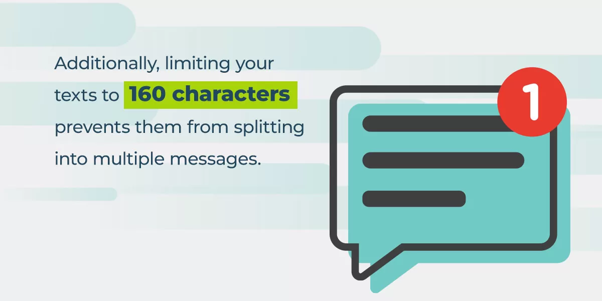 Limited your sms to 160 characters 